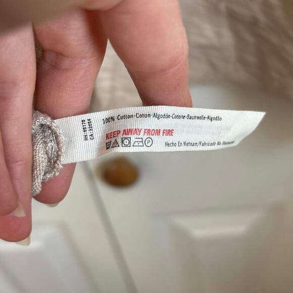 Free People Beach beige cowl neck slub cotton top Two Body M/L - Picture 8 of 8